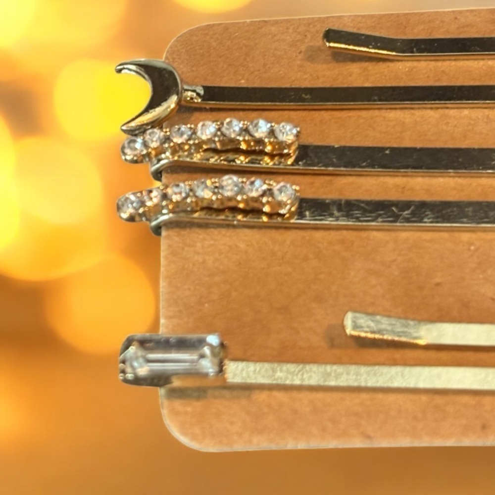 Serefina Gold Toned and Rhinestone Hair Pins NWOT - Picture 2 of 3